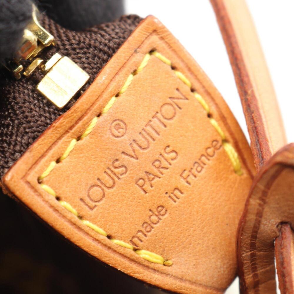 LOUIS VUITTON Authentic Brown Monogram Leather Pochette Bag - Picture 4 of 11